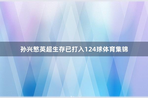 孙兴慜英超生存已打入124球体育集锦