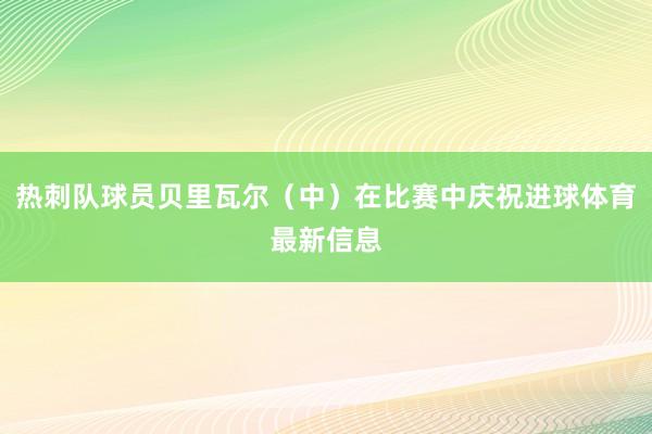 热刺队球员贝里瓦尔（中）在比赛中庆祝进球体育最新信息