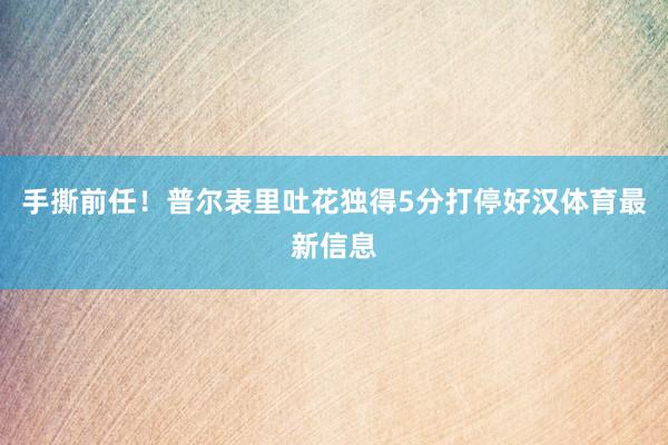 手撕前任！普尔表里吐花独得5分打停好汉体育最新信息